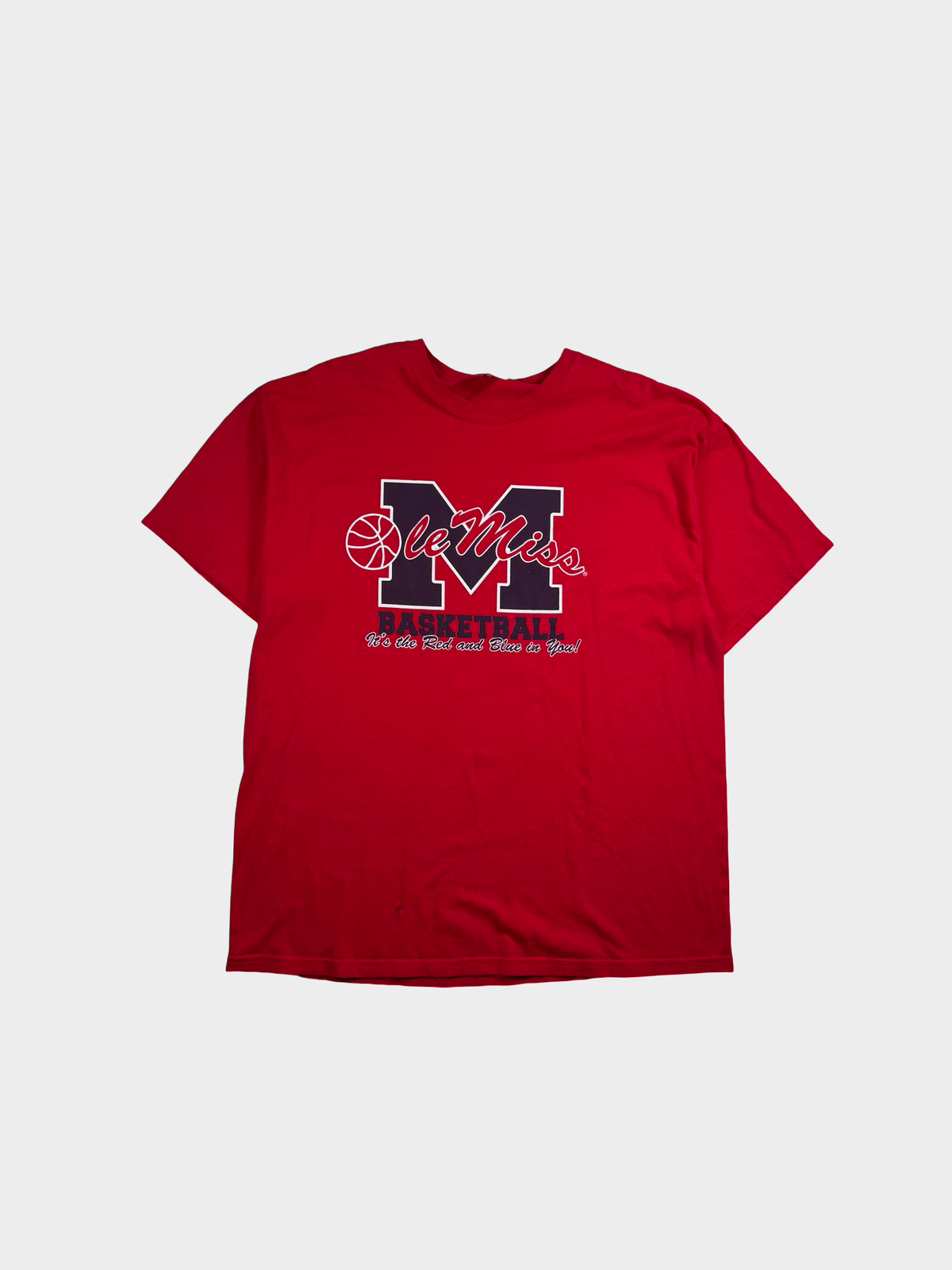 Ole Miss Vintage basketball tee- Xl