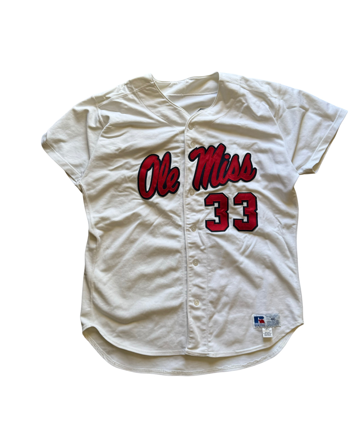 Ole Miss Vintage Baseball Jersey- L