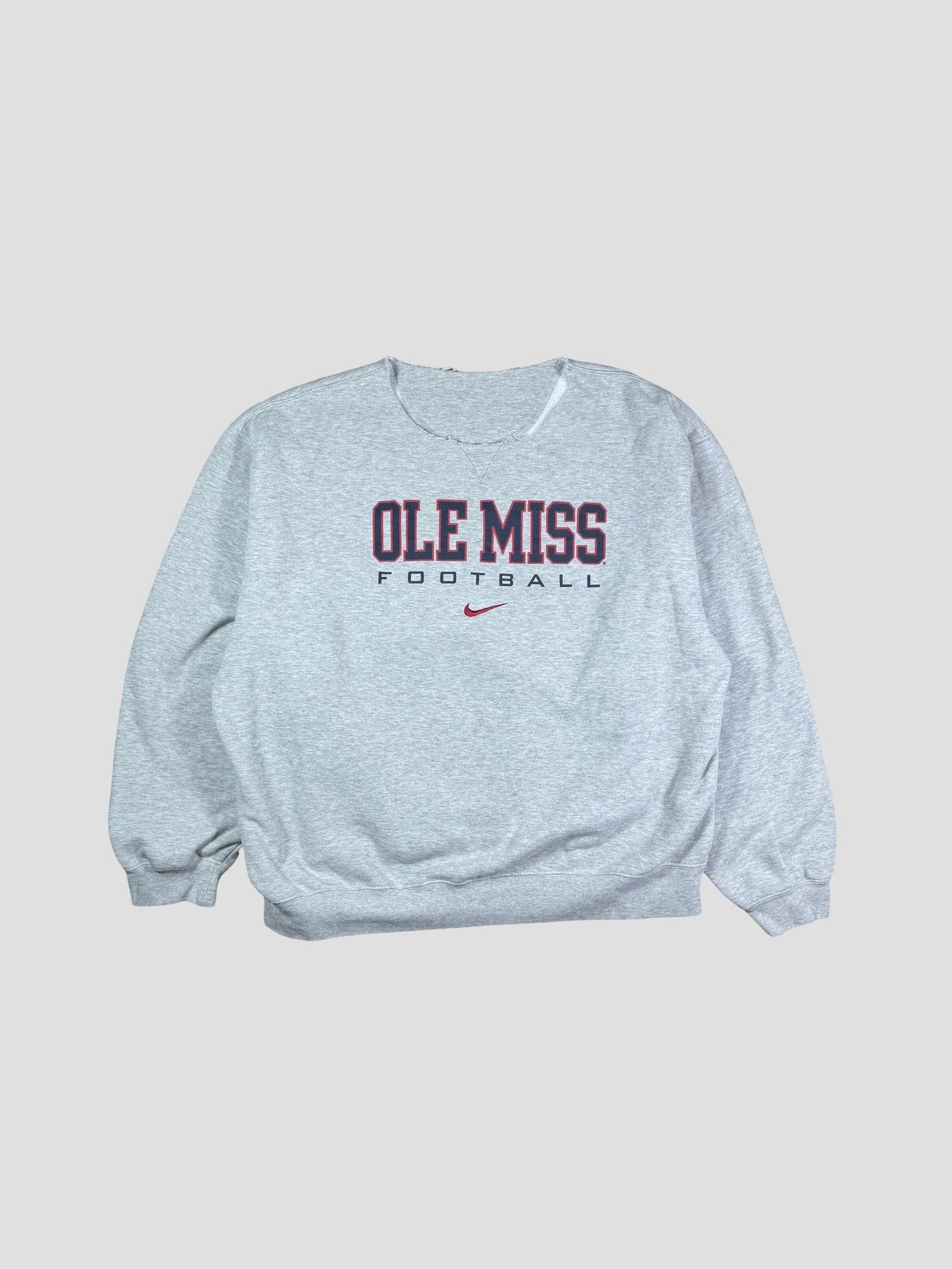 Vintage ole Miss football cut off sweatshirt- Xl