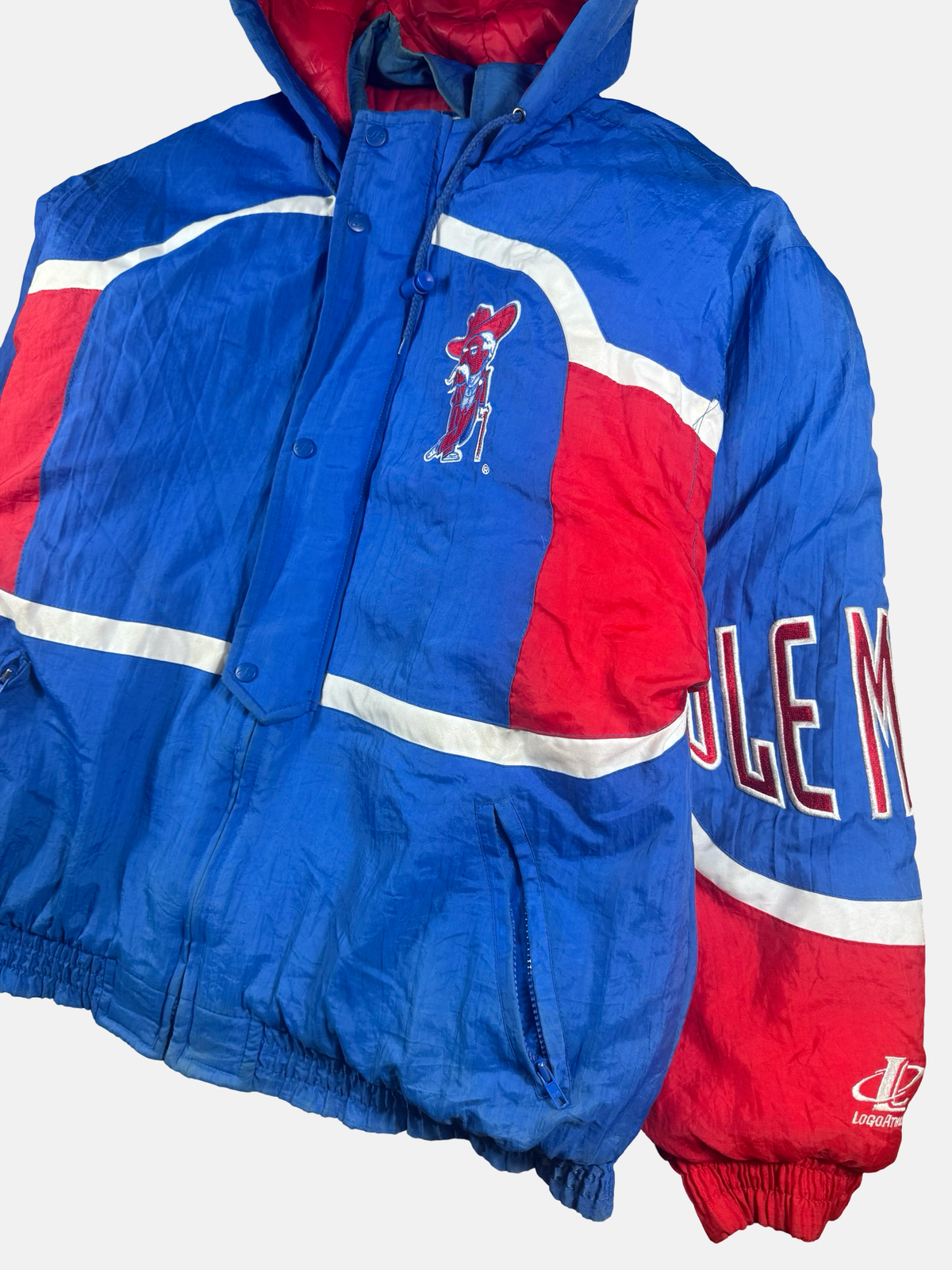 Vintage ole miss puffer jacket- xl