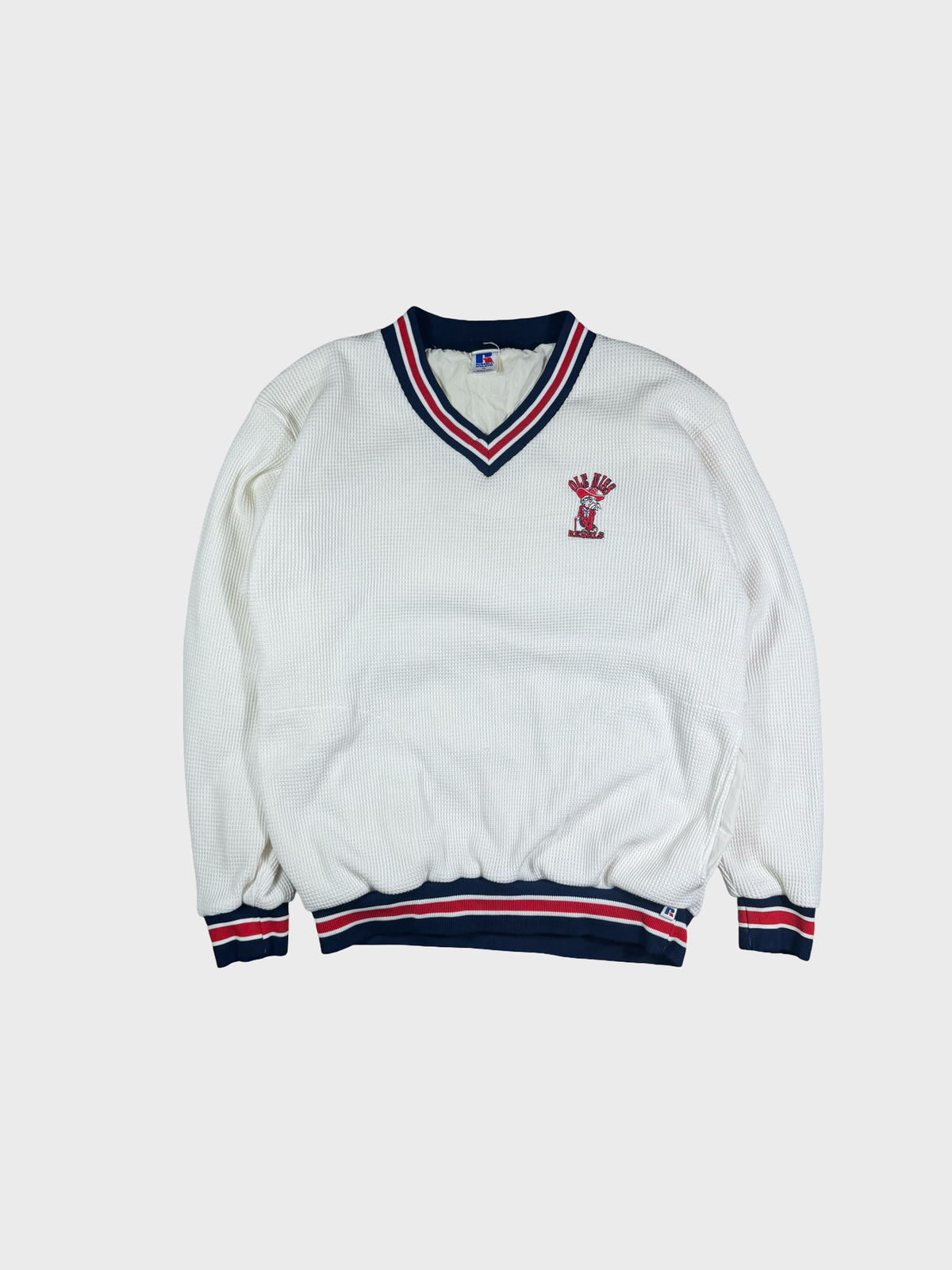 Vintage ole miss 80s waffle sweatshirt- L/XL