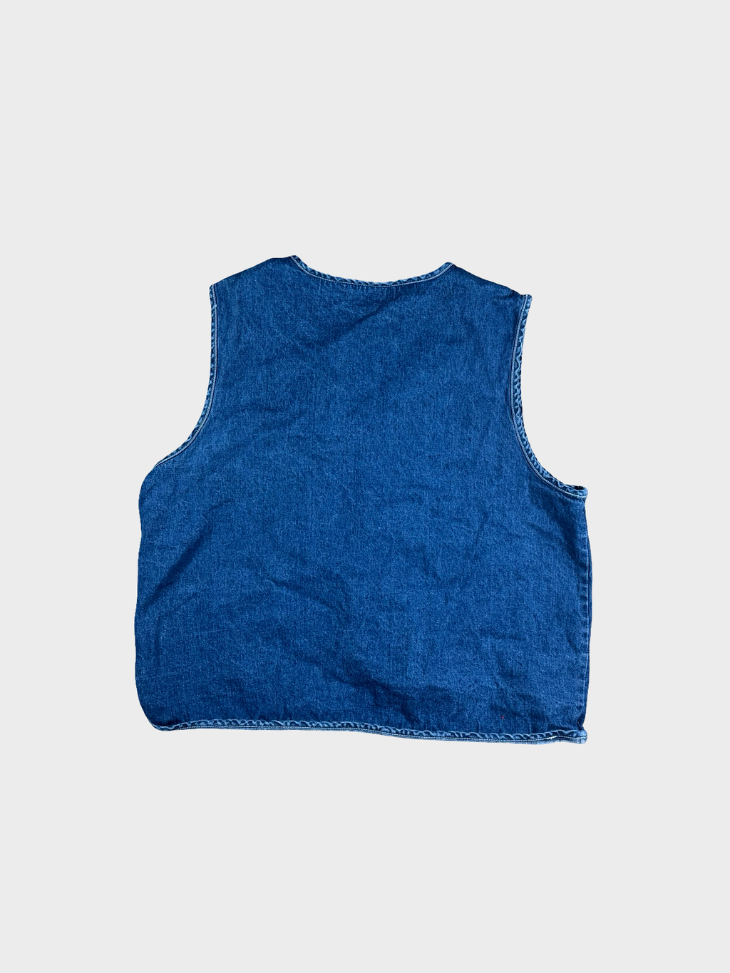 Vintage ole miss denim vest- L/xl