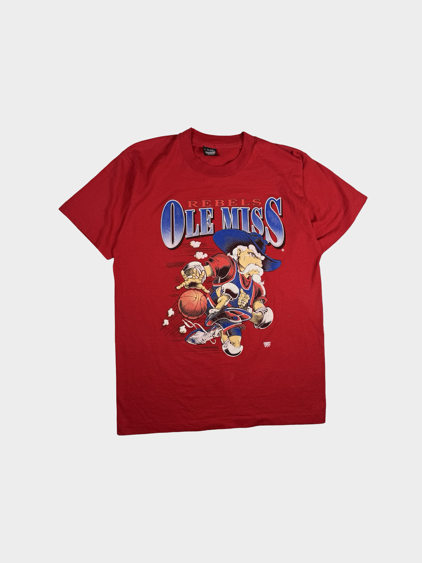 Ole Miss vintage basketball tee- L